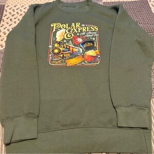 Exc condition women’s medium Polar Express Green Sweatshirt